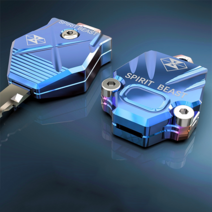 키 케이스 - SPIRIT BEAST 키커버 알루미늄케이스 L5 L9 퀵보드열쇠 킥보드, 검정