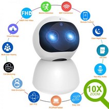 홈캠 가정용cctv 베이비캠 펫캠HD 1080P 실내 와이파이 카메라 스마트 홈 보안 감시 IP 카메라 CCTV 360 PTZ 10X 가정용 감시카메라 스마트폰 CCTV 신생아, Camera and 64G card_CN | EU 플러