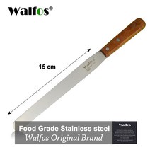 베이킹 스페츌라 스패츌러 스파츌라 케잌 미니 실리콘 주방 WALFOS-스테인레스 스틸 버터 케이크 크림 나이프 주걱 케이크 스무더 아이싱 프로스팅 스프레더 퐁당 과자 장식, 10 15 cm wood handle