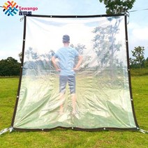 방수천막 몽골텐트 천막 캐노피천막 포장마차천막 바람막이천막 접이식천막 행사용천막 그늘막Tewango 맞춤형 방수 방수포 투명 필름 창 비 보호 발코니 꽃 식물 보호소 375, 3m x 3m