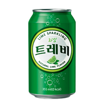 트레비 롯데 라임 355ml, 4개