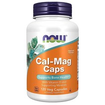 NOW 보충제 아연 구리 망간 및 비타민 D가 함유된 Cal-Mag 120캡슐, 120개(1팩)