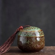 장례용품 장례 용품 입관 상조 새로운 색상 세라믹 용기 기념 애완 동물 항아리 인감 냄비 큰 유품 상자 도자기 항아리 인간의 유골 저장 기념품 매장 홀더, 초록, 11x11x10