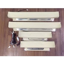 자동차너프바 자동차발판 자동차 인테리어 LED 도어 씰 플레이트 웰컴 스커프 너프 바 러닝 보드 엔트리 커, BEIGE COLOR, 01 BEIGE COLOR