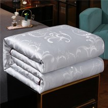 차렵이불세트 봄이불 폼테오 자카드 코튼 쉘 뽕나무 실크 필링 이불 겨울 따뜻한 여름 담요 침대보 220*2