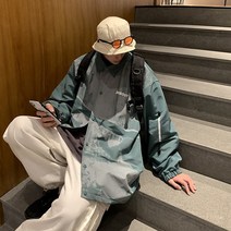 DFMEI 자수 재킷 남성 봄 가을 유행 재킷 루즈 탑