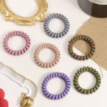 전화줄 꽈리 스프링 머리끈 헤어소품 포니테일 만두머리 헤어밴드