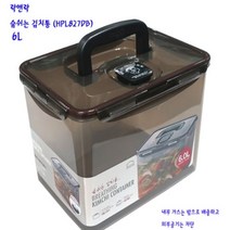공기차단 투명김치통 숨벨브 배추김치 김장준비물 냉장고 6L