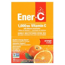 Ener-C (이너C) Ener-C 비타민C 종합비타민 드링크 믹스 오렌지 1 000mg 30팩 각 8.67g(0.3oz), 5개