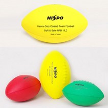 nicespo 소프트럭비공 럭비공 풋볼 (사이즈 색상선택) 낱개 미식축구공, 레드, 1개