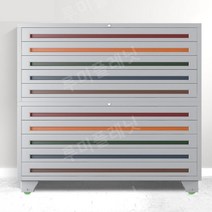 도면보관함 엔지니어링 서랍장 도면함 사무실 대형 종이 파일 2단셕션 정리함, 1.2mm, 1호 멀티컬러  2단섹션  캐비닛_열쇠형