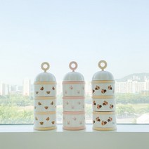 돗투돗 호박마차 휴대용 3단 분유케이스, 돗바니