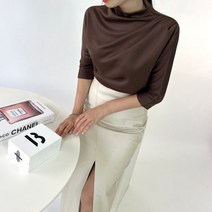 메이블 / 라쥬 가을 7부 드레이프 블라우스 4color