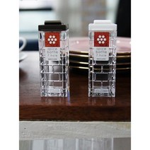 일본산 주방정리용 음식조리용 소스보관용 투명 양념통 공공기관용 펜션용, 대/브라운