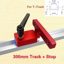 티트랙 T트랙 슬라이더 프로파일 목공 게이지1set 연귀 트랙 정지 및 알루미늄 286, 1pc 300mm t 트랙