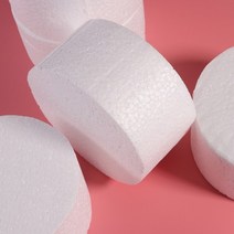 촬영용 모조 케이크모형 연습용 6pcs 더미 케이크 폴리스티렌 케이크 더미 스티로폼 웨딩 케이크 스티로폼 케이크 라운드 스티로폼 케이크 인형, 하얀