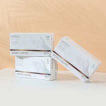 봄에봄 니트릴 장갑 100매, 중형, 라텍스장갑 화이트_100매, 중(M)