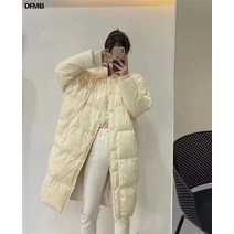 롱패딩 패션 뽀얀 오리털 방한 트렌드 여성 패딩 코디