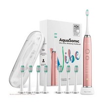 아쿠아소닉 바이브 시리즈 울트라 화이트닝 전동 칫솔 - 새틴 로즈 골드
