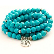 108배 염주 단주 향나무 보리수 묵주 불교 목걸이 남자 8mm howlite 54, 생명 나무의 매력