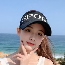 레드에셋 골프 여성 썬캡 햇빛 자외선차단 모자, 블랙