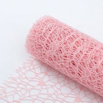 종이꽃 할로우 메쉬 공예 종이 꽃 꽃다발 포장지 자카드 천 DIY 핸드메이드 스크랩북 웨딩 장식 꽃집 용품129378, pink 5yards