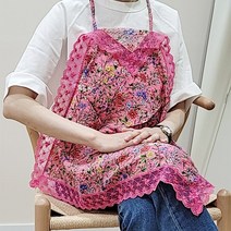 [토베] 로맨틱 플라워 개인 위생 앞치마 큰손수건 겸용 무릎덮개, 앞치마-B