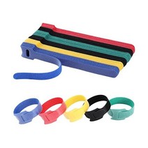 케이블 타이 재사용 가능 120PCS 케이블 관리 코드 주최자 홈 오피스 데이터 센터용 6인치 와이어 스트랩 USB 데스크 전자 액세서리 5가지 색상 구성