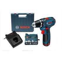 보쉬충전드릴GSR10.8-2-li본체1개와배터리1개+충전기+공용케이스+악새사리100P
