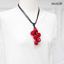 모슬린 엄마옷 라즈베리 목걸이 EAC107041 마담 미시옷 중년여성의류 빅사이즈 50대 60대여성옷