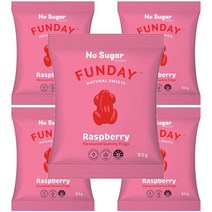 Funday 펀데이 Raspberry Flavoured Gummy 라즈베리 플레이보드 네추럴 스위트 구미 50g 5팩