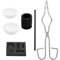 고순도 흑연 도가니 세트 금 주괴 금형 보석 디자인 수리 도구 4 가지 6-3 개/세트, 유형 D - 6pcsset