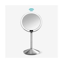 심플휴먼 휴대용 터치 센서 확대경 화장대 거울 simplehuman Floor Mount 5 Round Mini Travel Sensor, Brushed, Mirror