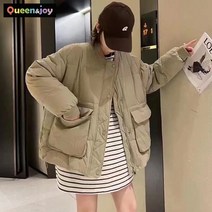 퀸앤조이 비앙코 심플 시보리 포켓 패딩점퍼***판매자 SSK무역***