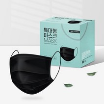 더 커서 더 편한 특대형 블랙마스크, 100매, 1개, 블랙