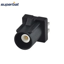 Superbat-Fakra A 블랙/9005 PCB 마운트 수 엔드 발사 자동차 커넥터 라디오 무선 및 GPS 응용 프로그램용, 한개옵션0