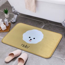 디자인 발매트 강아지헬로 욕실 주방 화장실 발매트 현관 러그 국산 친환경 카페트 워셔블 논슬립, 상세페이지 참조