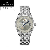 해밀턴 공식 시계 HAMILTON Jazzmaster Open Heart 재즈 마스터 오픈 하트 오토매틱 자동 감기 42.00MM 스테인레스 스틸 브레스 베이지 × 실버 H32705121 남성 시계 남성 정규품 브랜드 비즈니스 단순