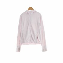 유니클로 연핑크 스트라이프 에어리즘 스포츠집업 여자 4356