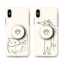 유니온바이닐 고무고무냥이 하드 케이스 + 그립톡