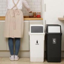 아트박스/라이피스트 컬러빈 분리수거함 롱바디 60L 2P, 화이트