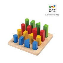 플랜토이즈 원목장난감 교육놀이 나무기둥 도형 맞추기 5125, 없음