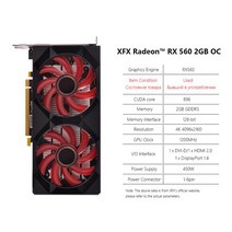 XFX Radeon RX 550 2GB 그래픽 카드 GDDR5 128bit 게임 비디오 DirectX 12 560 4GB 데스크탑 컴퓨터 GPU DV, 06 RX560 2GB 2Fan