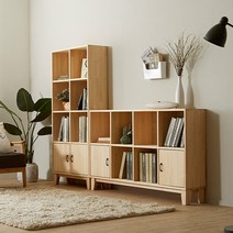 네시스 쏘론 가로세로 원목 책장 1400_도어형 GM265C, 가로형