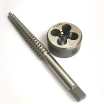 HSS 메트릭 사다리꼴 나사 탭 및 다이 세트 왼손 TR 탭 원형 Tr10 TR10X2 T 2 개, 02 1set Tr10X3_02 Left Hand