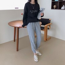 허리 밴딩 무지조거팬츠 트레이닝바지