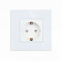 스마트 콘센트 소켓 플러그 벽 와이파이 EU 표준 86*86mm 전원 모니터 와이파이 구글 알렉사 앱 제어, 01 No WiFi, 100-240V