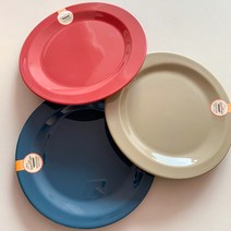 킴스아트 수플렌 원형 접시 3개 세트 전자레인지 디너 그릇, 01_21.5cm, 02_코랄블루 3P