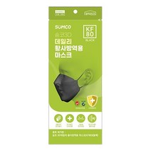 [이서지니]숨코KF80 1매 미세먼지 황사마스크(블랙), 상세페이지 참조, 단일상품^