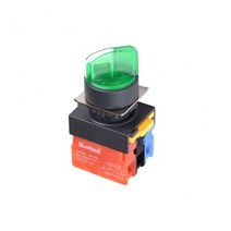 1A1B 2단 자동 셀렉터 스위치 트랜스부착형 LED 램프 220V AC 22mm NS22-SA2-L2A1A1B, 옐로우 [NS22-SA2-L2AY1A1B]